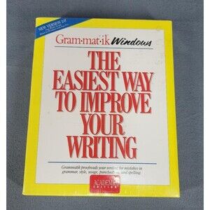 Grammatik Windows 2.0 Software Easiest Writing Style Improvement NEW Vintage
